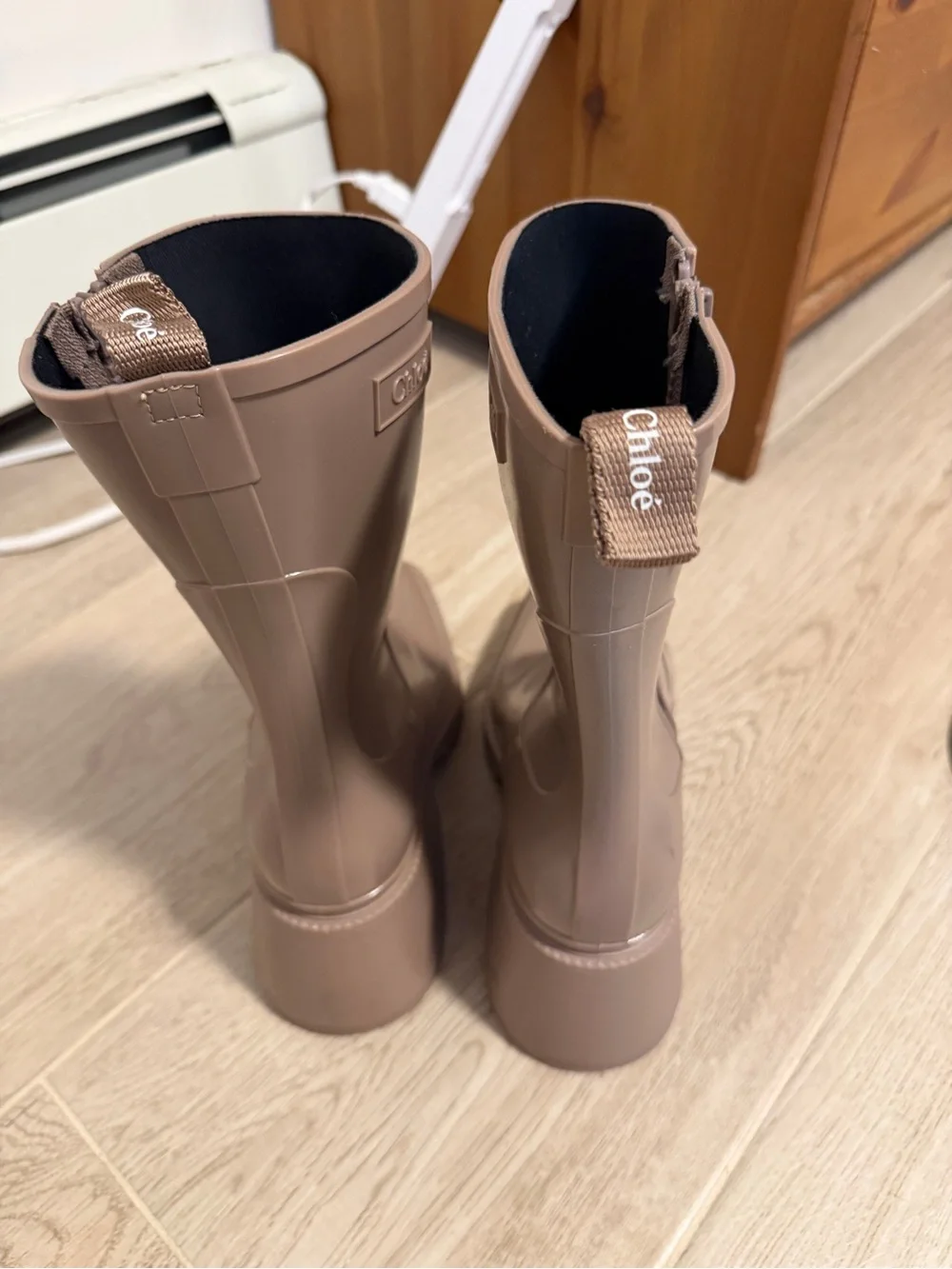 Chloe Women’s Rain Boots — Taupe